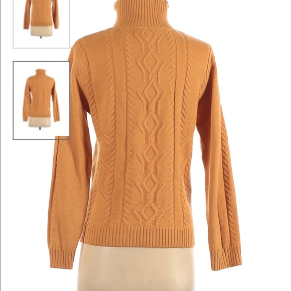 ESCADA | vintage grandpa sweater italian wool knit half zip cable yellow xs/s - Picture 4 of 4